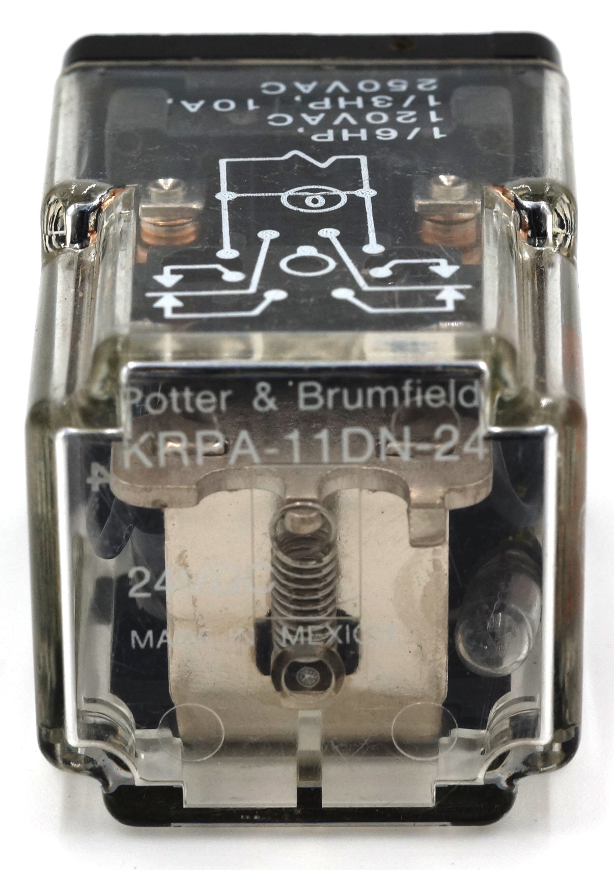 Potter & Brumfield KRPA-11DN-24 24VDC 8 pin Plug-In Relay DPDT 10 Amp