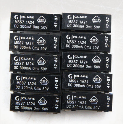 Lot of 10 CLARE MSS71A24 Reed Relays 2 Amp SPST-NO Contact 24VDC Coil