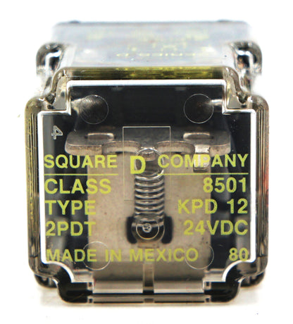 Square D 8501 KPD-12 General Purpose Relay 2PDT 10A Coil 24VDC 8 Pin