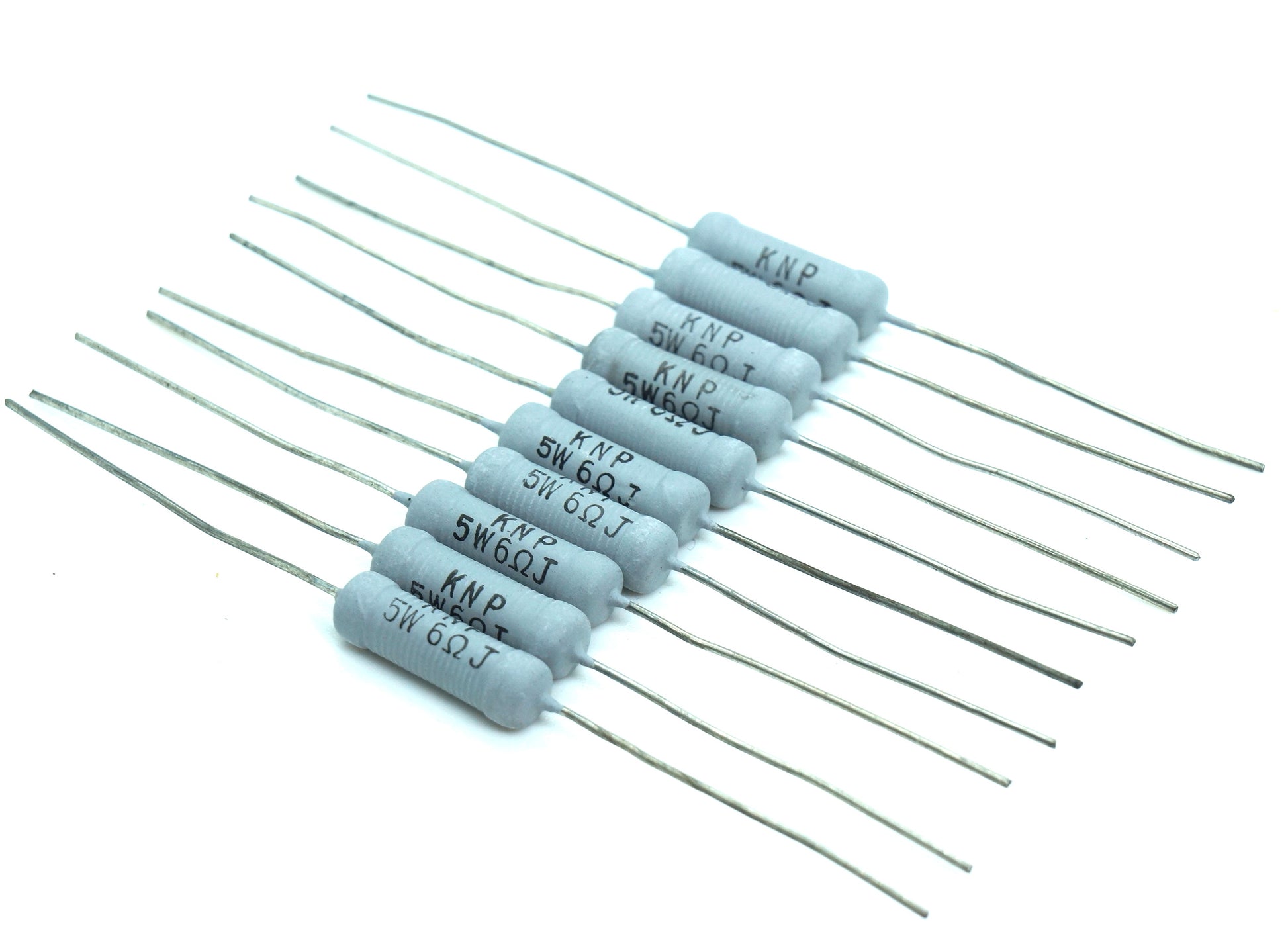 Lot of 10 KNP Wire-Wound Resistors 5 Watt 6 Ohm 5% Tolerance – Caldwell  Electric